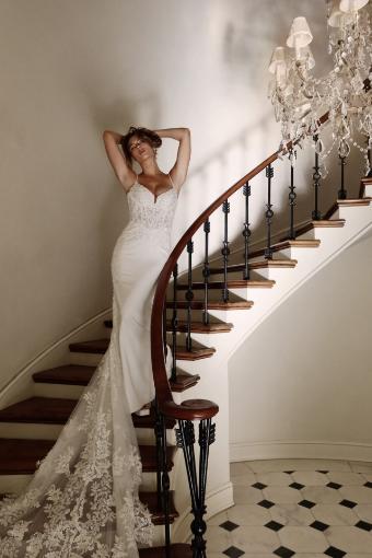 Martina Liana Style #Emily - 1798 - Coming Soon! #3 (IV-PL) IVORY GOWN W PORCELAIN TULLE ILLUSION AND PLUNGE thumbnail