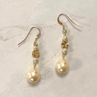 Arianna Bespoke Style #Libertine Earrings - Gold Only #0 default Cream Pearl thumbnail