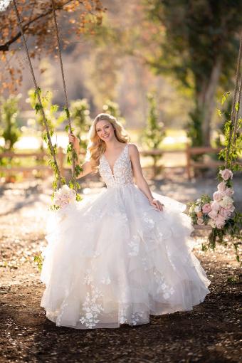 Martina Liana Style #Alice - 1105 #0 default Ivory and Stone Tulle over Moscato Gown with Porcelain Tulle Plunge thumbnail