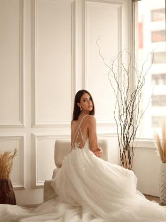 Martina Liana Style #Aurora - 1657 #13 (IVIV-PL) Ivory Lace & Tulle over Ivory Gown w Porcelain Tulle Illusion thumbnail